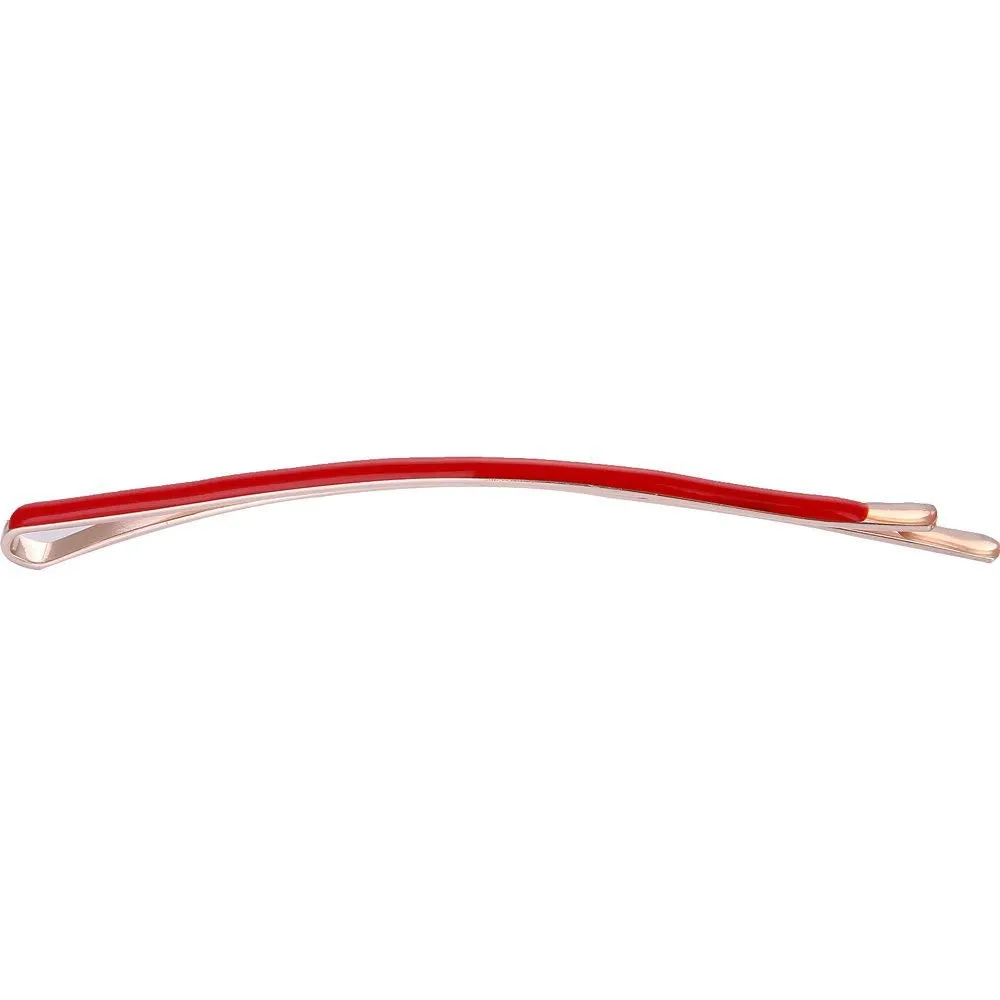 10Pcs Curved Jumbo Bobby Pins Long Metal Hair Clips for Women Teen Girls Hair Decorative (Red)