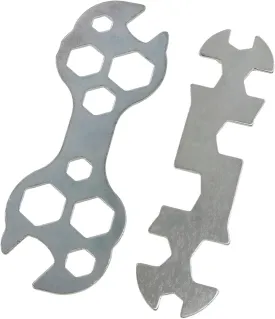 2 PCS Bike Wrench Multi-Tool Multi-Hole Bicycle Wrench Galvanized Steel Bicycle Repair Tool Wrench