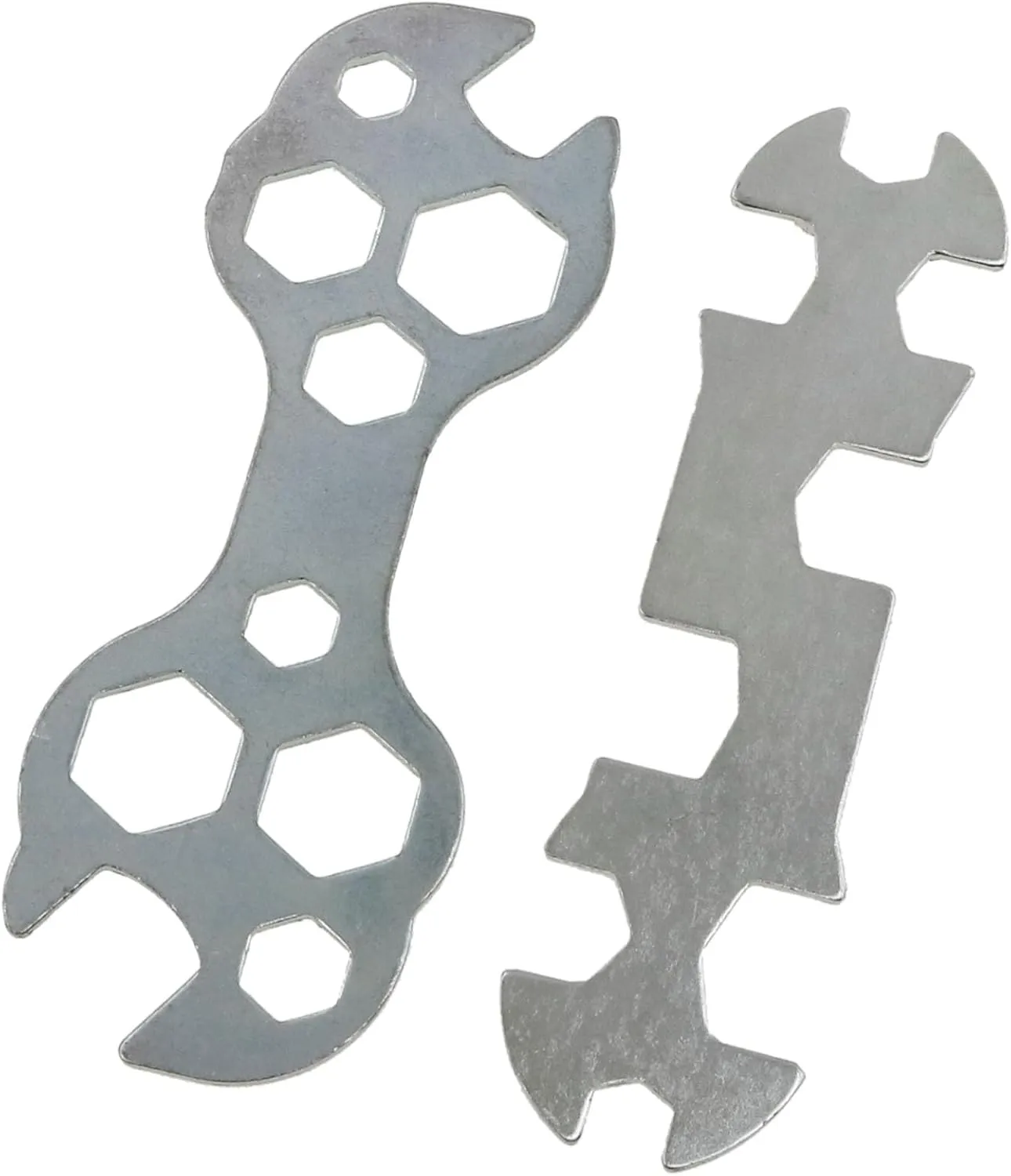 2 PCS Bike Wrench Multi-Tool Multi-Hole Bicycle Wrench Galvanized Steel Bicycle Repair Tool Wrench