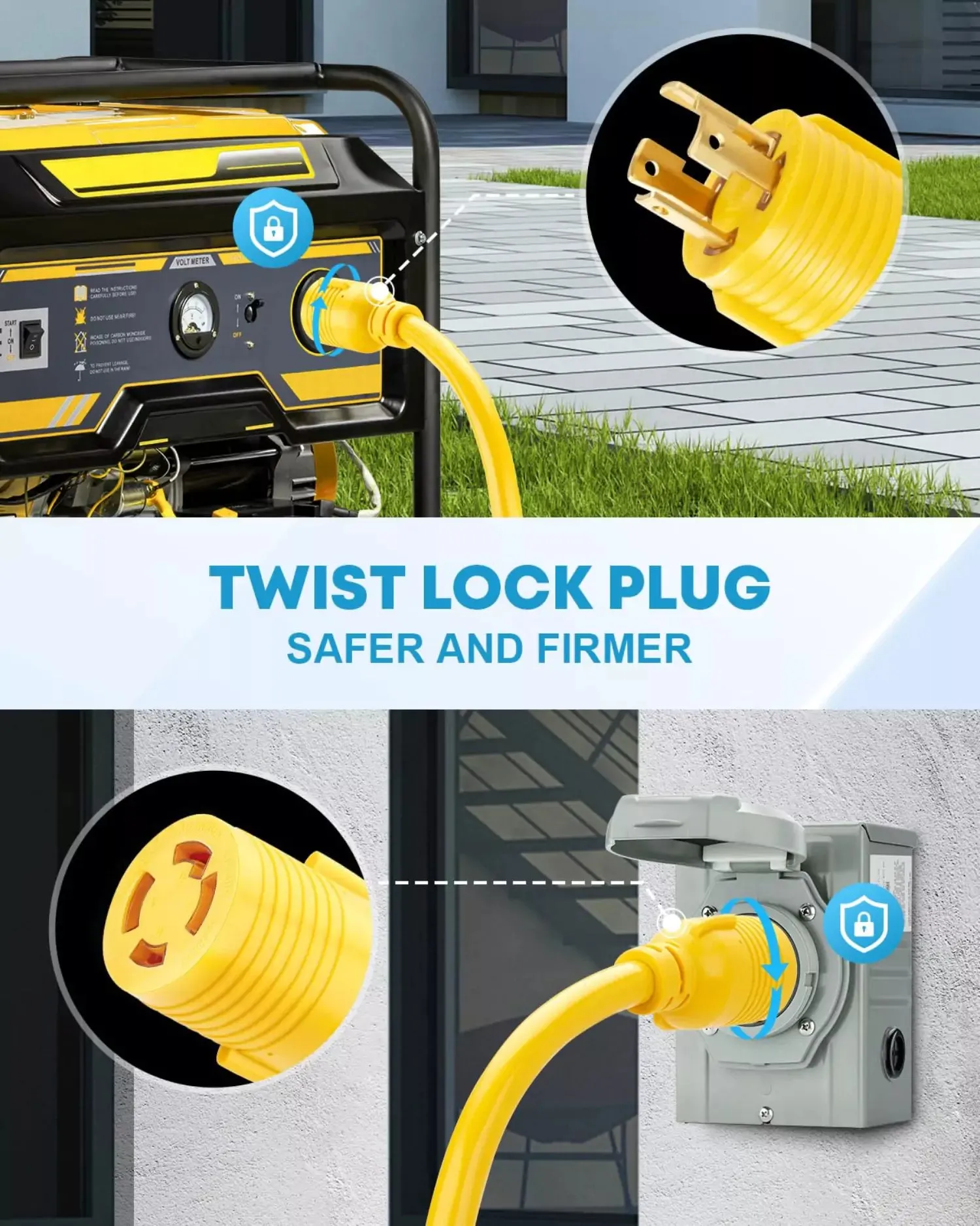 30 Amp Generator Cord, 50 ft