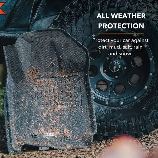 3D MAXpider Floor Mats Jeep Compass (17-24) All-Weather Kagu Series - Front or Second Row