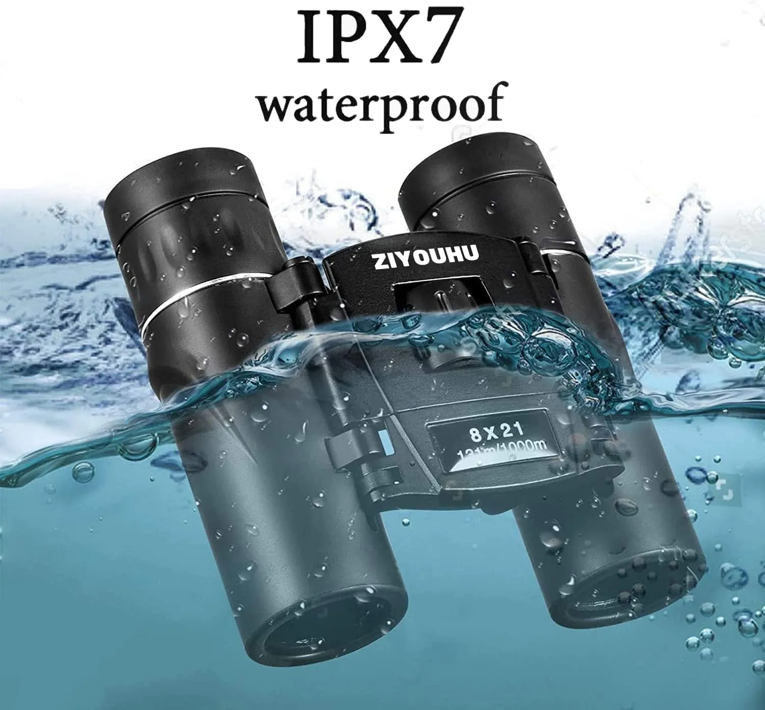 8x21 Binoculars Small Compact Light Binoculars, Suitable for Adults and Children Bird Watching Travel Sightseeing, Waterproof Lightweight Small Binoculars, with Clear Low-Light Vision