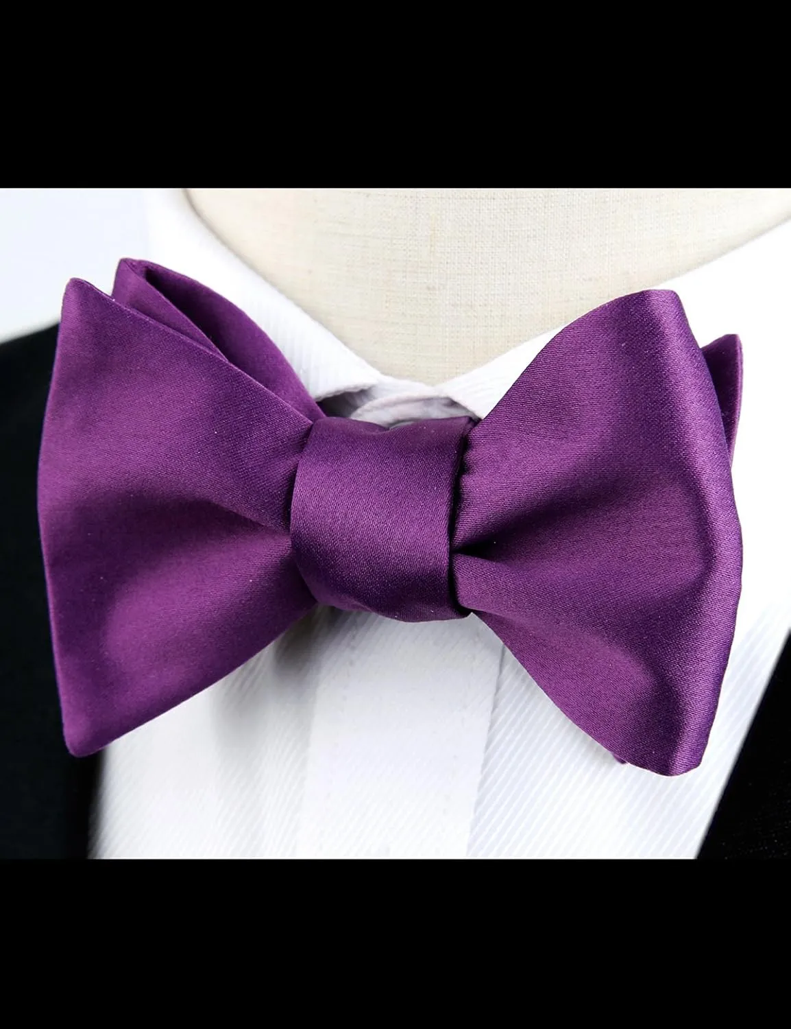 Alizeal Mens Solid Self Bow Tie Jacquard Woven Bowtie for Men Tuxedo