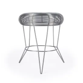 Allen Decorative Wire Side Table in Silver  5633220