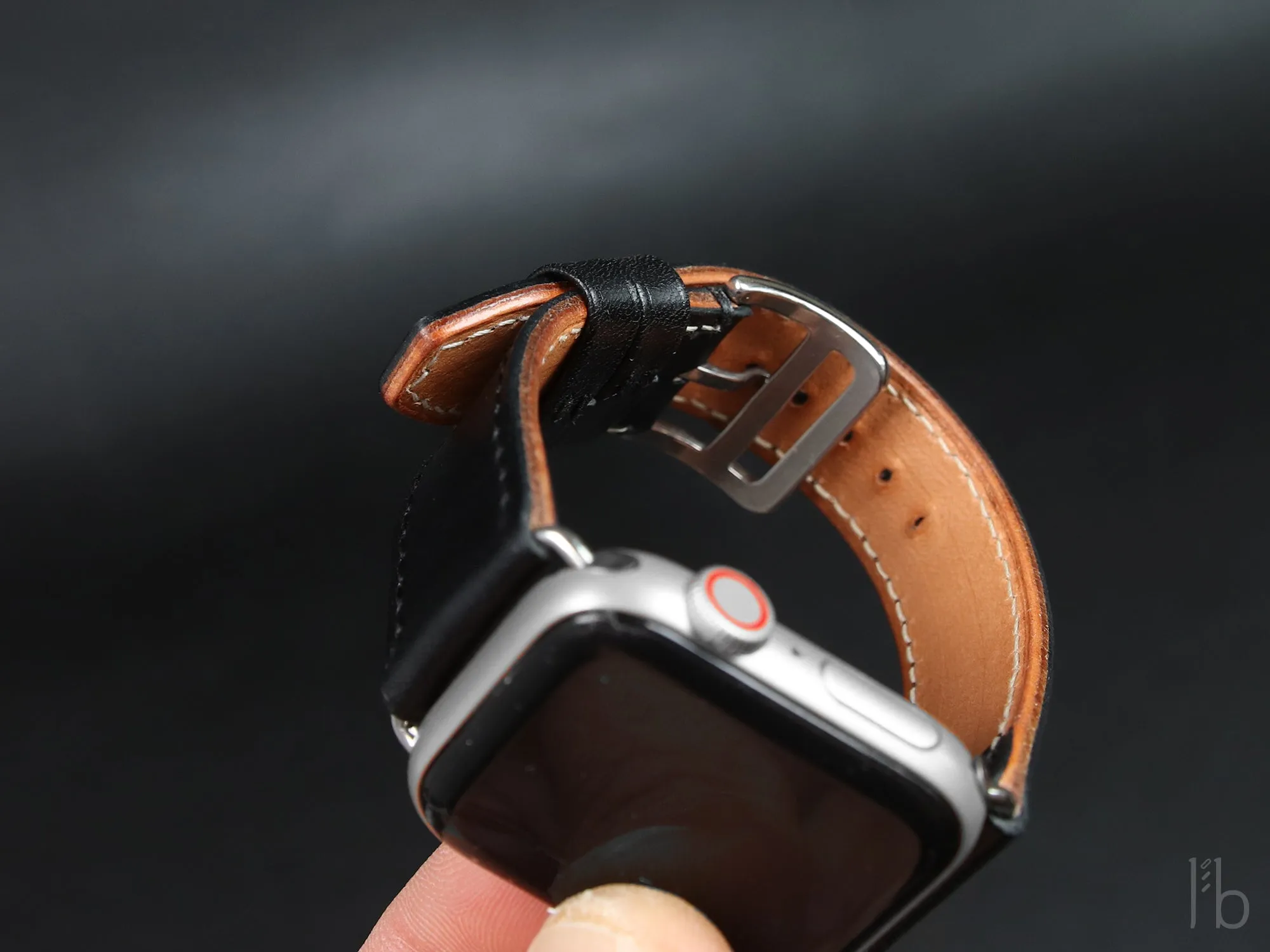 Apple Watch Leather Band - Black - [V1] - Italian Veg-Tanned Leather - Handcrafted in USA