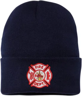 Army Universe Fire Department Beanie Embroidered FIRE DEPT Watch Cap - First Responder Winter Hat