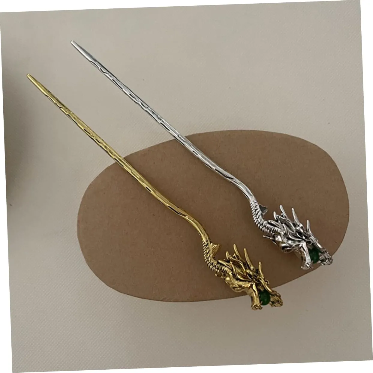 Beatifufu Dragon Hair Chopsticks Dragon Hairpin Vintage Hair up China Headgear Women's Faucet Zinc Alloy Chinese Japanese Chopsticks