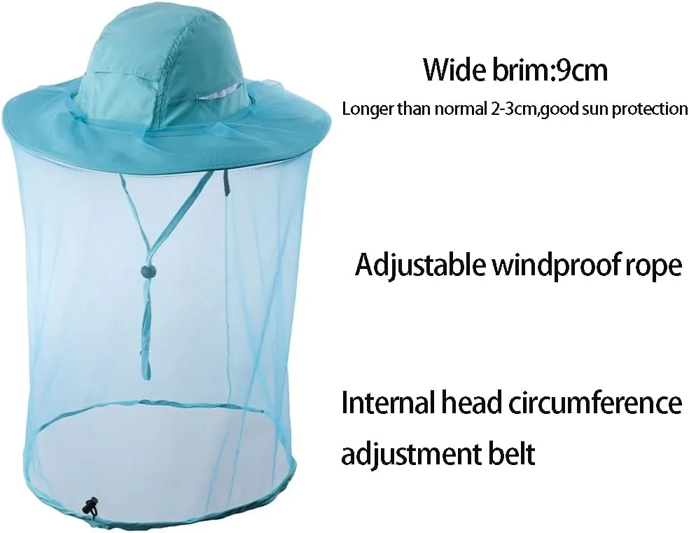 Bee Keeper Beekeeping Veil Hat face Covering Costume Fly Hornet Insect Bug Mosquito mesh Cap