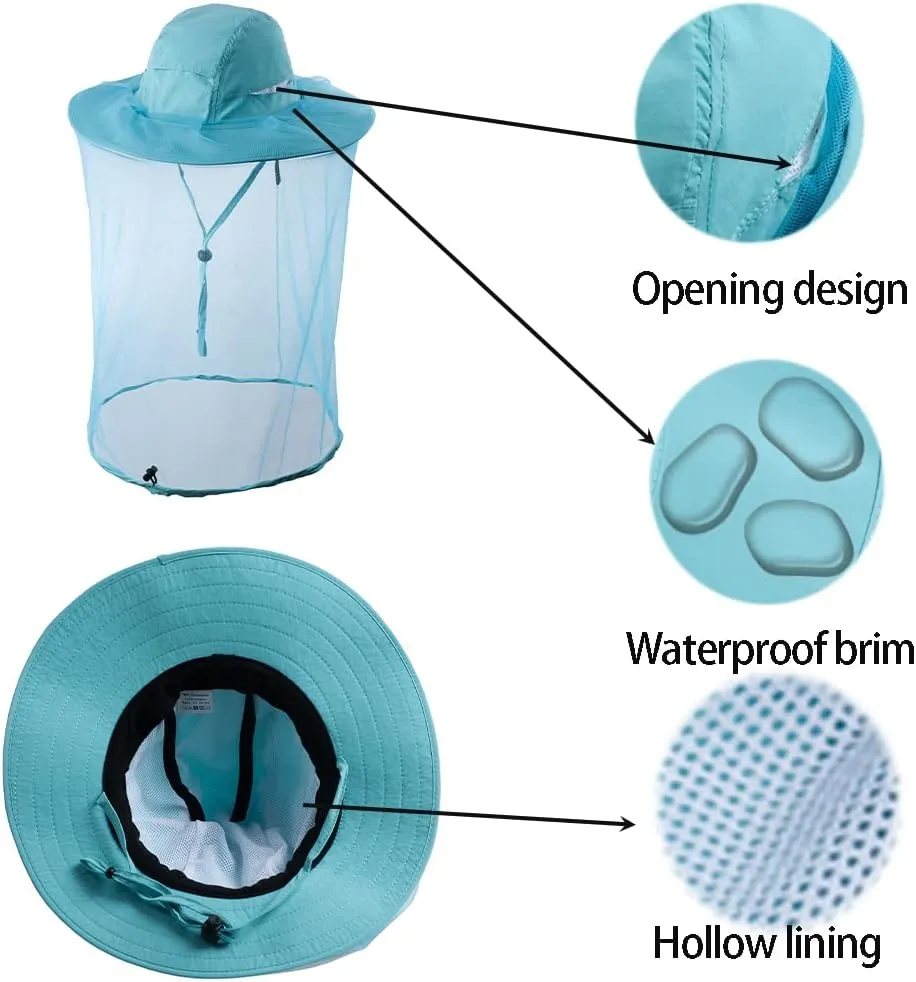 Bee Keeper Beekeeping Veil Hat face Covering Costume Fly Hornet Insect Bug Mosquito mesh Cap