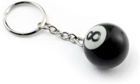 BeeSpring 8 Ball Keychain Creative Key Chain Diameter 0.98 In