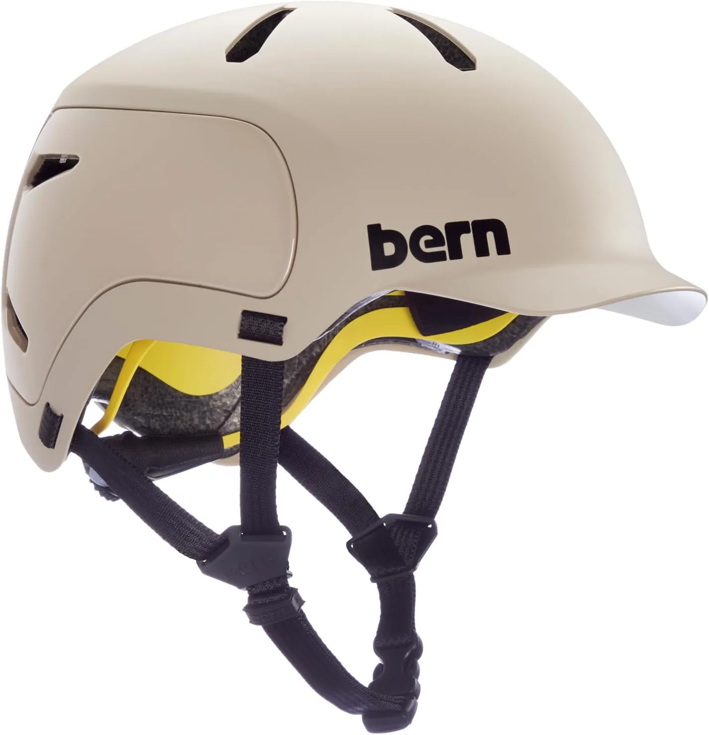 Bern Watts 2.0 Adult Bicycle Helmet, Brim Style, Multisport Certified, MIPS Rotational Impact Protection, Compass Dial-Adjusted Fit, for Biking, Skating, Boarding