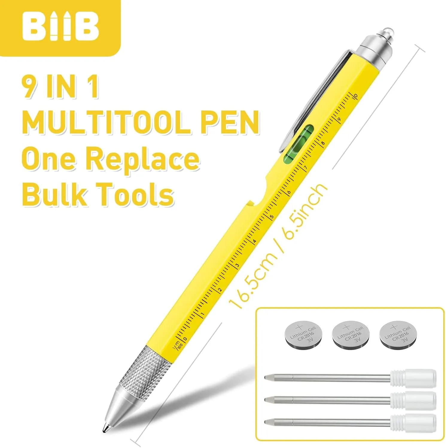 BIIB Fathers Day Dad Gifts for Dad Husband, 9 in 1 Multitool Pen, Mens Gifts for Dad Gift for Fathers Day, Personalized Father's Day Gift Ideas, Anniversary Birthday Graduation Gifts for Men