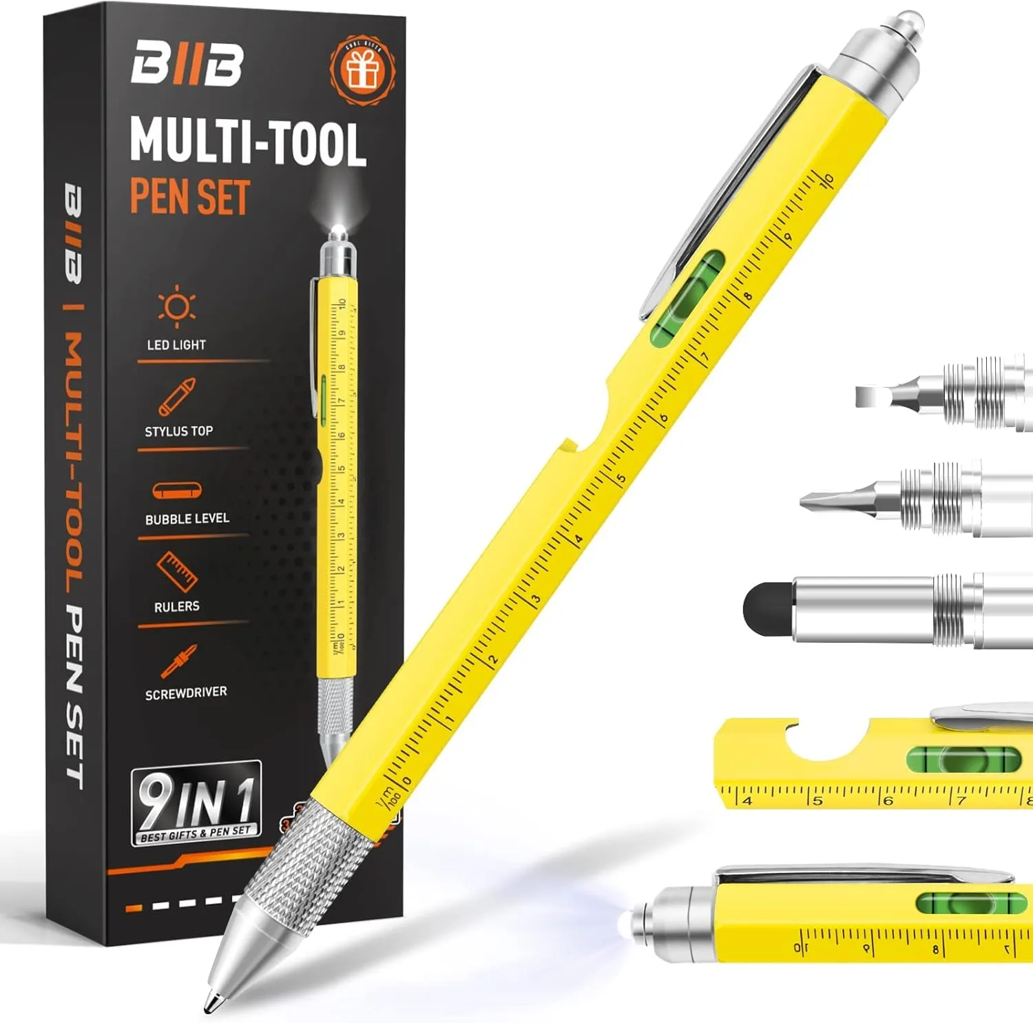 BIIB Fathers Day Dad Gifts for Dad Husband, 9 in 1 Multitool Pen, Mens Gifts for Dad Gift for Fathers Day, Personalized Father's Day Gift Ideas, Anniversary Birthday Graduation Gifts for Men