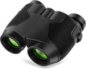 Binoculars 12x25 for Adults and Kids Compact Binocular Large Eyepiece Waterproof Binocular Easy Focus Wide Field of View for Bird Watching, Hiking, Hunting, Concert