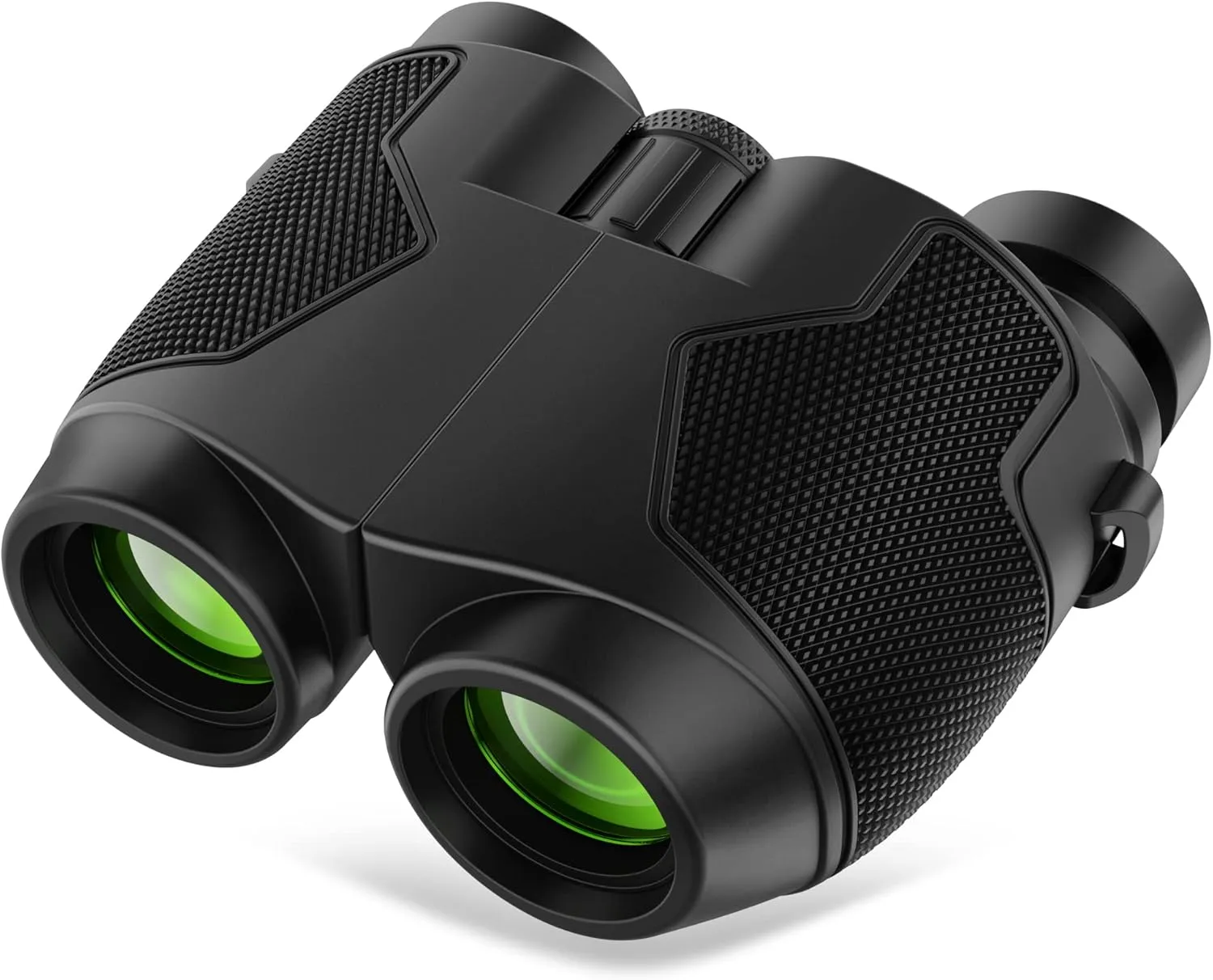 Binoculars 12x25 for Adults and Kids Compact Binocular Large Eyepiece Waterproof Binocular Easy Focus Wide Field of View for Bird Watching, Hiking, Hunting, Concert