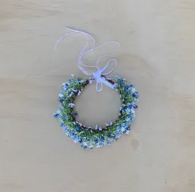 Blue Babys Breath Flower Crown