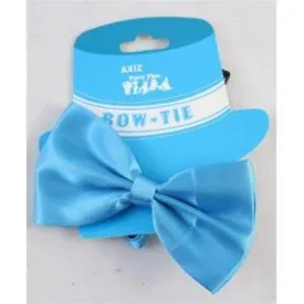 Blue Satin Adjustable Bowtie