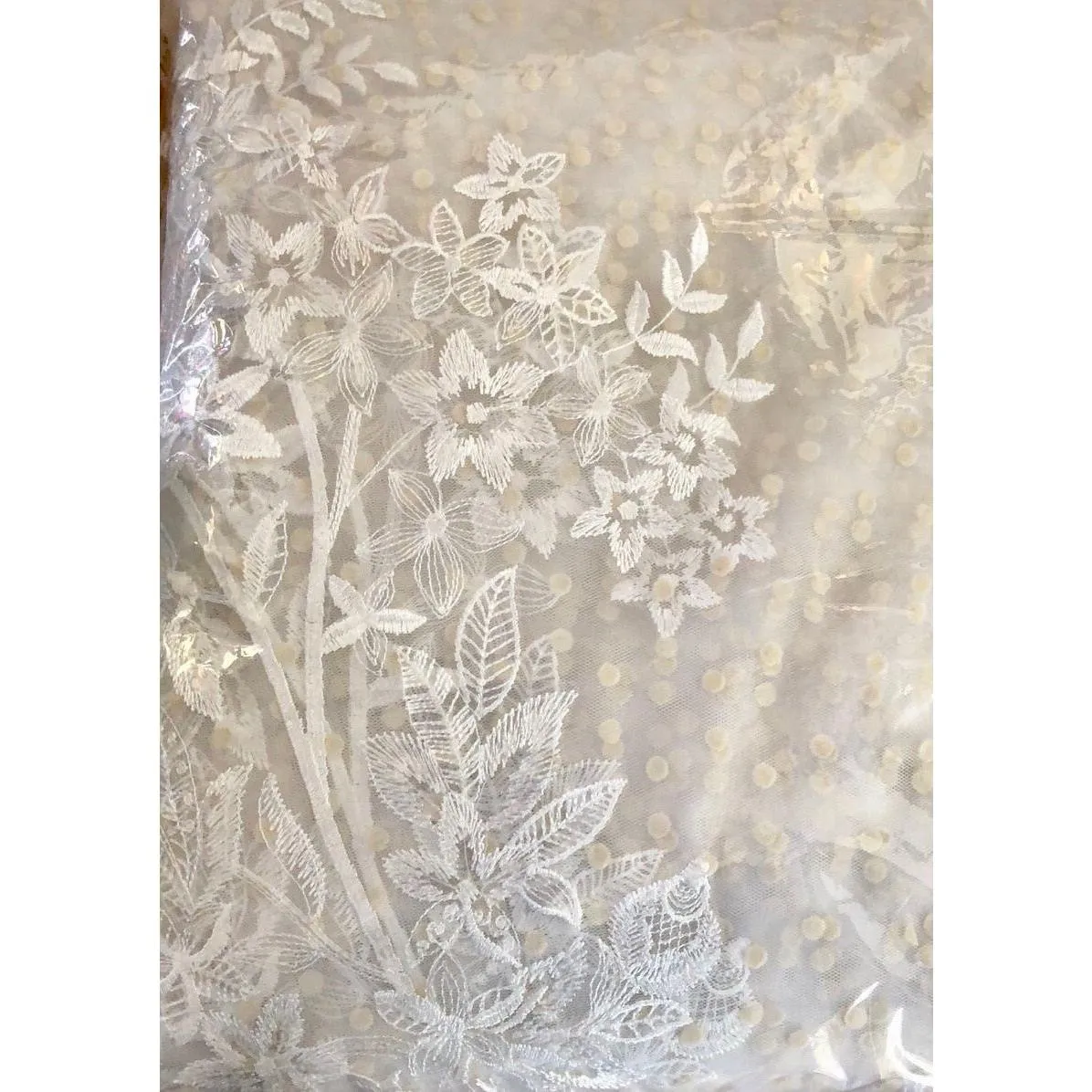 Bridal Veil With Sequins Lace Edge White Cathedral Length Veil With Comb