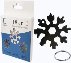 CASIMR Snowflake Multi Tool, Unique Stocking Stuffers for Women Men Kids Adults Teens, Mens Christmas Gifts Cool Gadgets for Dad Birthday Gift, Portable 18-in-1 Stainless Steel Multitool Presents