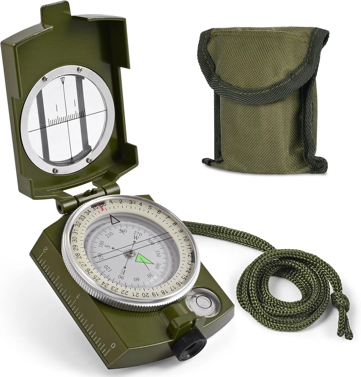 Compass, Hiking Compass for Survival with Lensatic  Waterproof Durable and Pocket-Sized