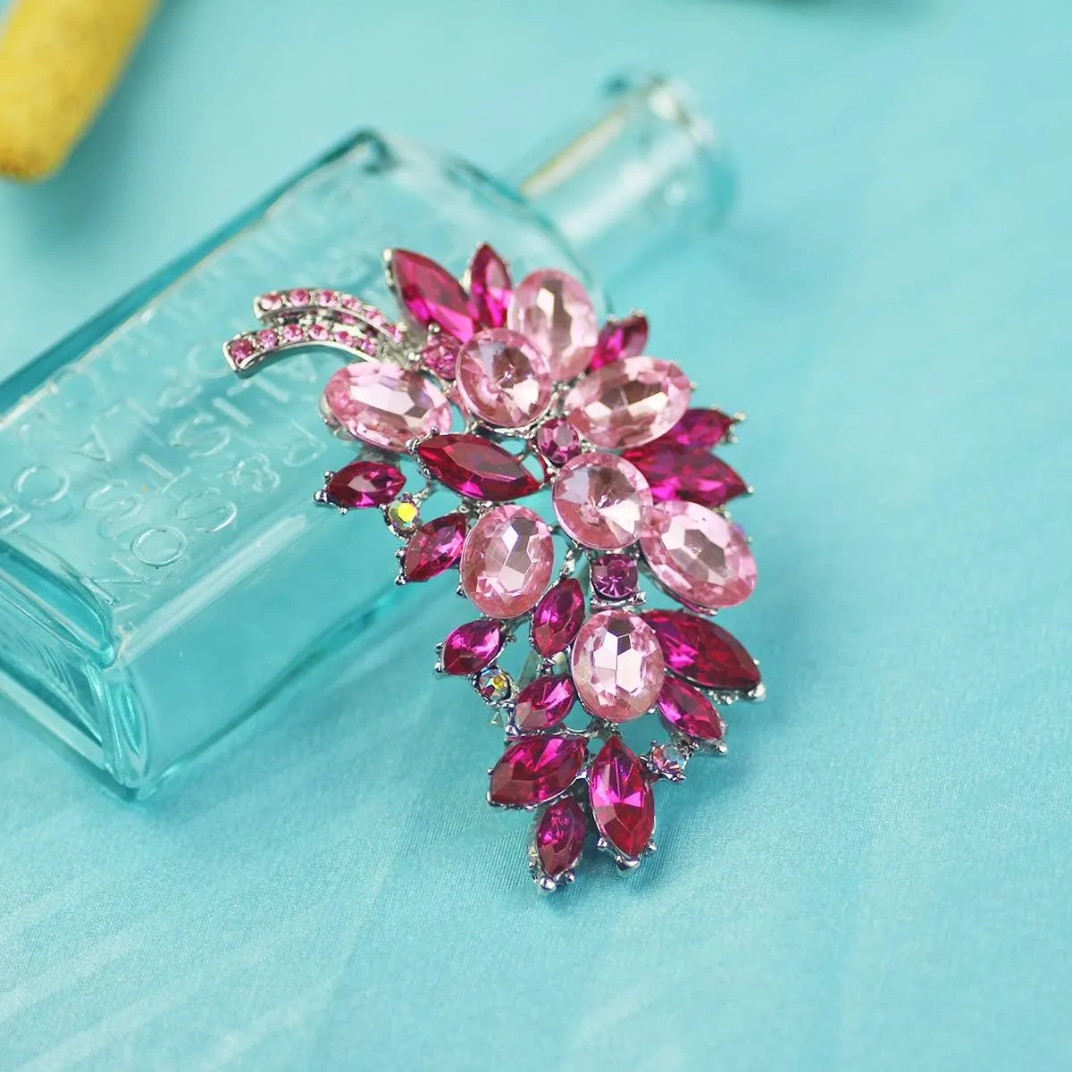 Created Crystal Fashion Brooch Pin Wedding Feather Brooches for Women | Brooches and Pins for Women | Dress accessories | Fashion Jewelry | Jewelry Pins and Brooches