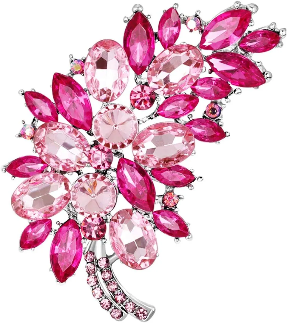 Created Crystal Fashion Brooch Pin Wedding Feather Brooches for Women | Brooches and Pins for Women | Dress accessories | Fashion Jewelry | Jewelry Pins and Brooches
