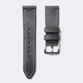 Custom Made Leather Watch Strap - Antique Gray