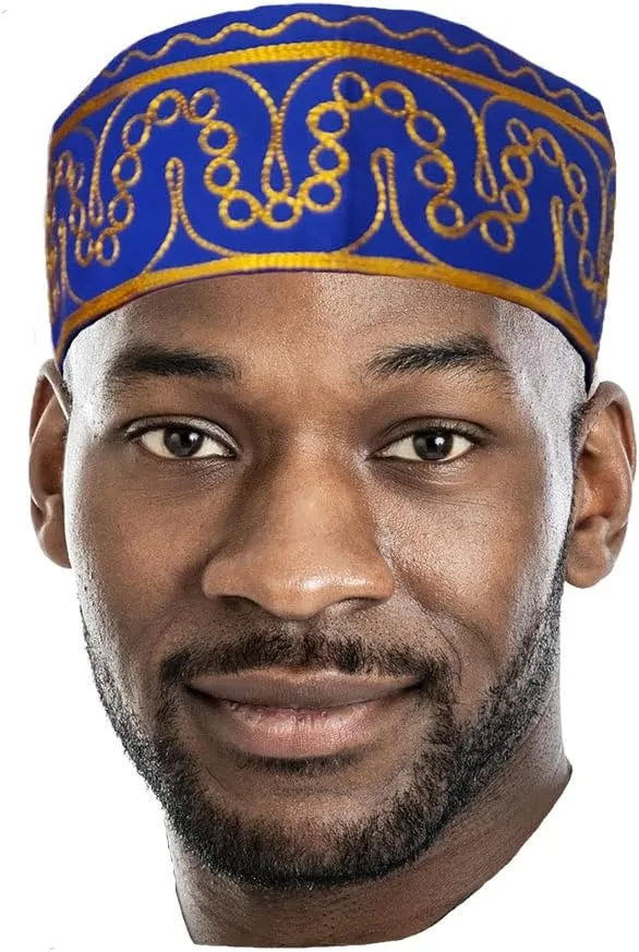 Dupsie's Adebo African Kufi Hat with Embroidery