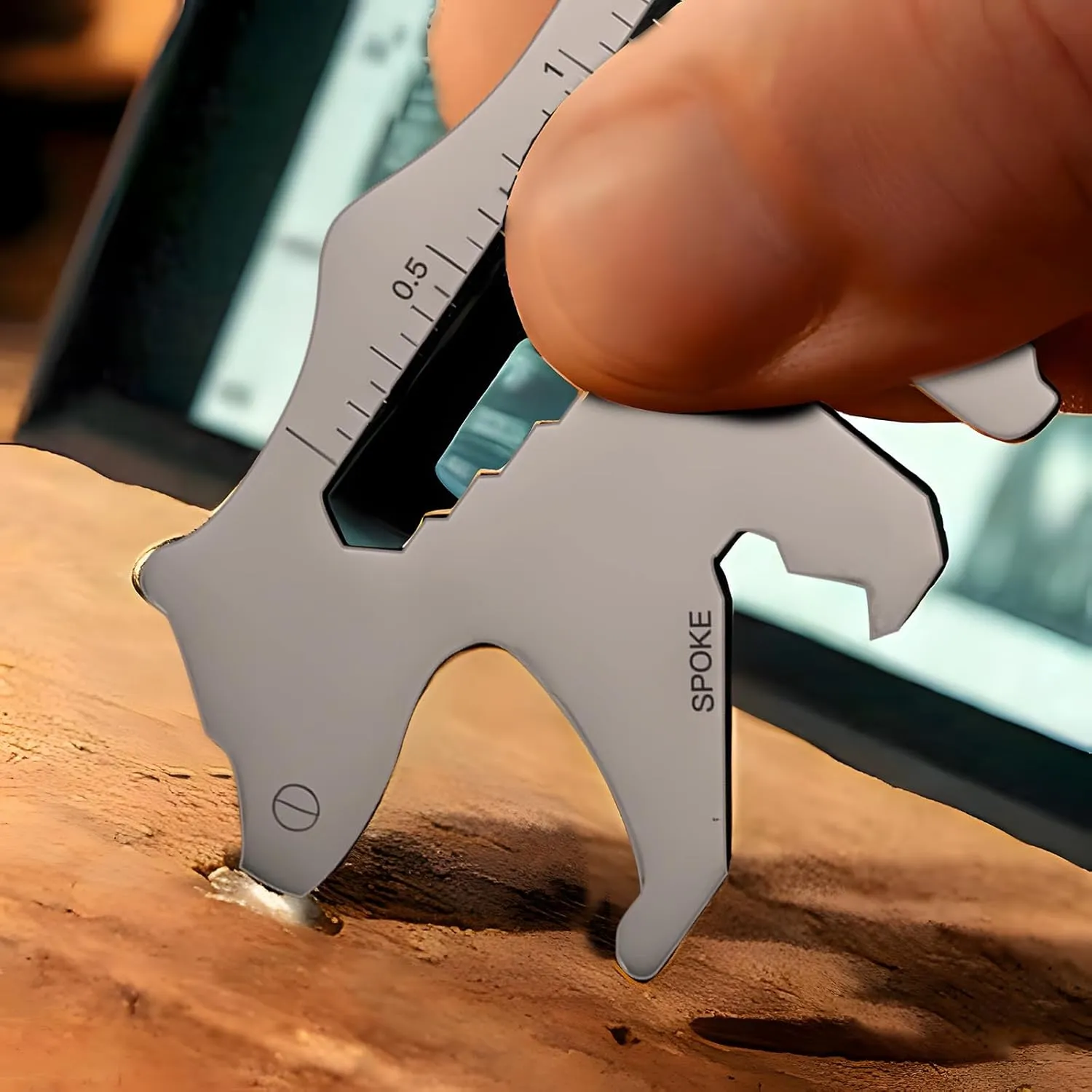 Fathers Day Dad Gifts from Wife Daughter Son, Keychain Multi-tool 15 in 1 Pocket EDC Tools, Funny Papa Grandpa Fathers Day Gift Key Ring, Anniversary Birthday Gifts for Men Women (Bear)