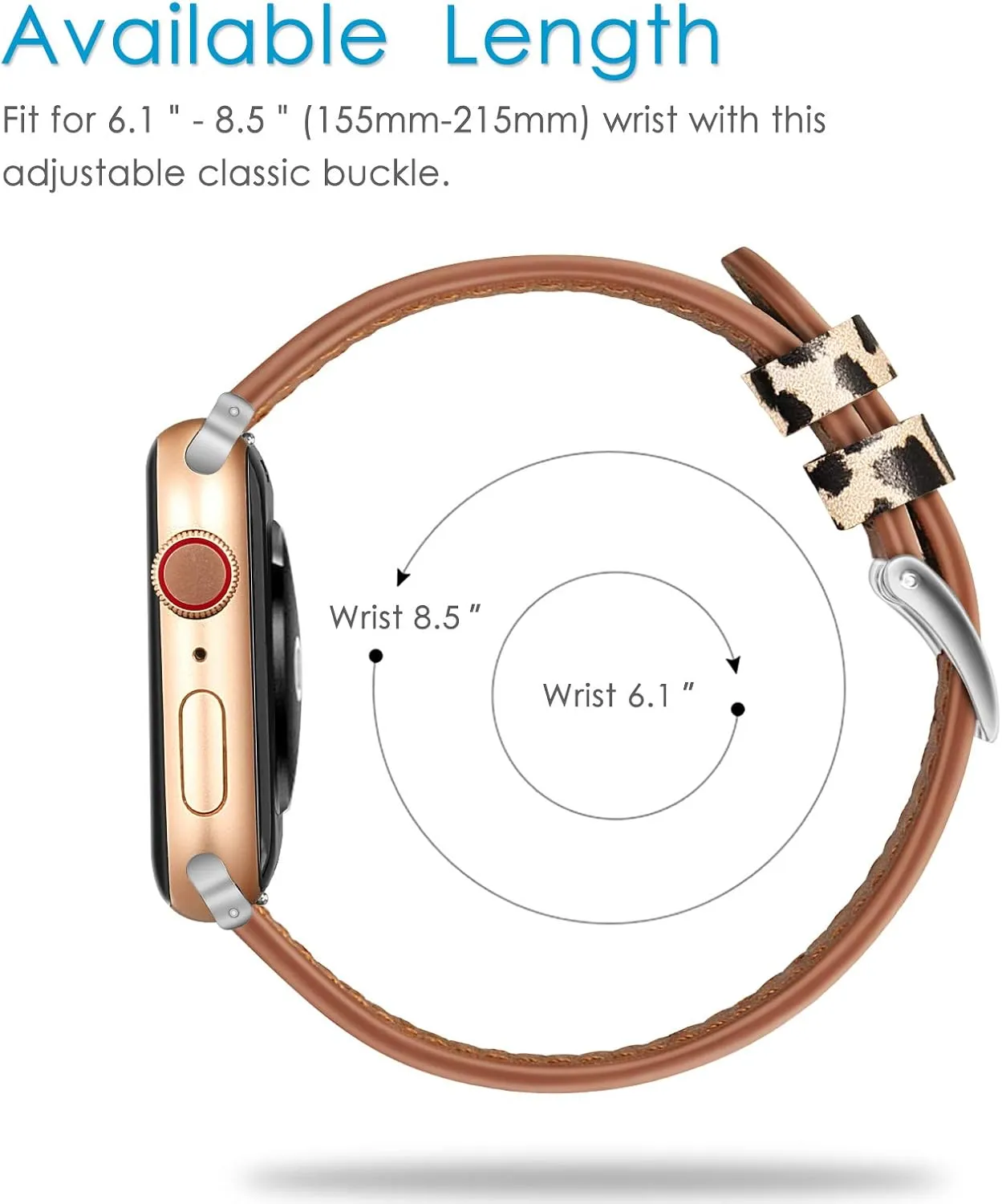 Fintie Bands Compatible with Apple Watch 49mm 46mm 45mm 44mm 42mm 41mm 40mm 38mm iWatch Ultra 2 1 SE Series 1-10, Genuine Leather Band Replacement Strap Wristband