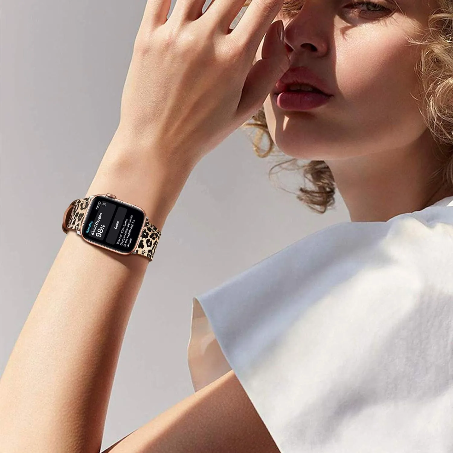 Fintie Bands Compatible with Apple Watch 49mm 46mm 45mm 44mm 42mm 41mm 40mm 38mm iWatch Ultra 2 1 SE Series 1-10, Genuine Leather Band Replacement Strap Wristband