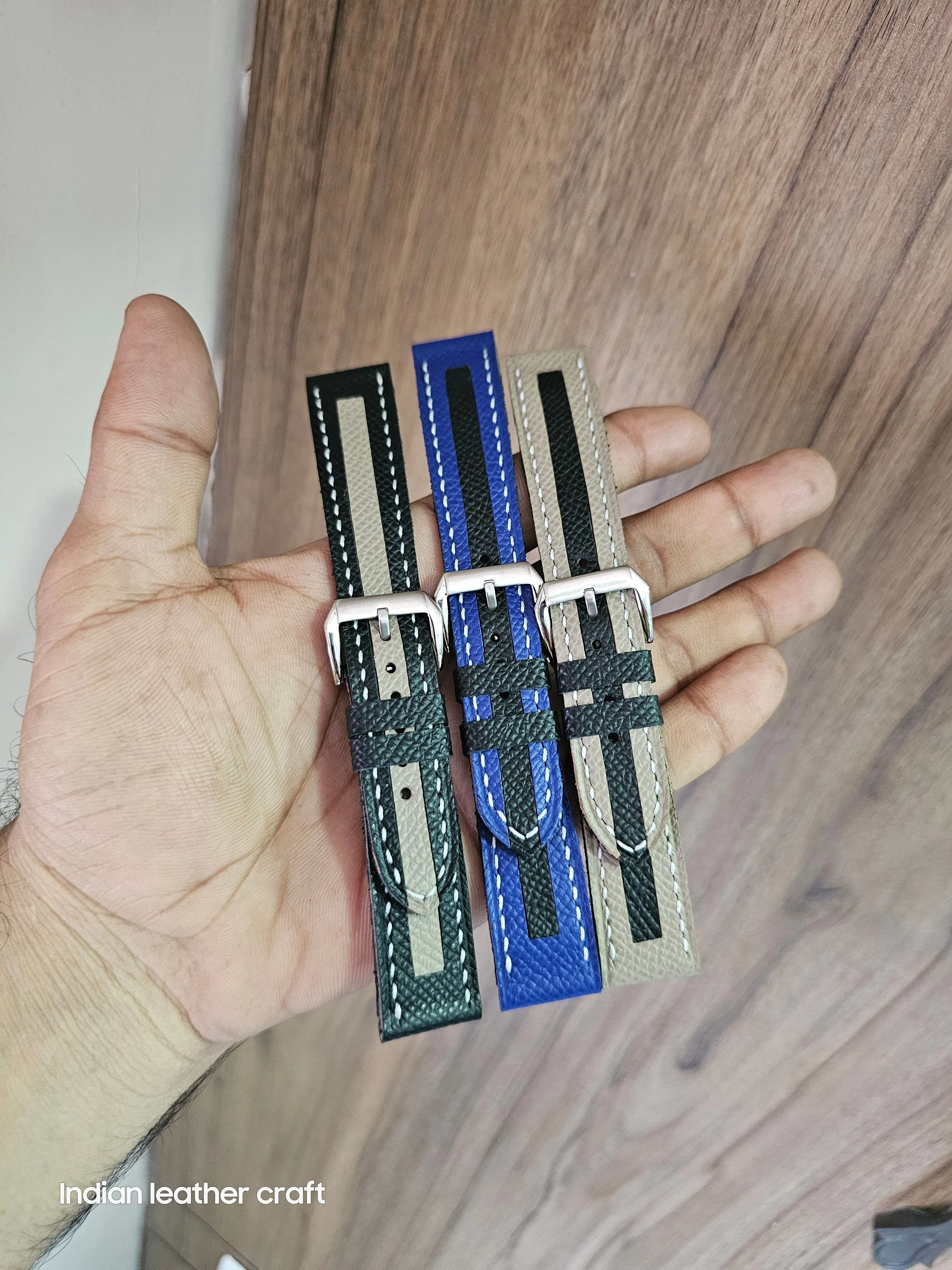 Fullgrain slim leather watch straps