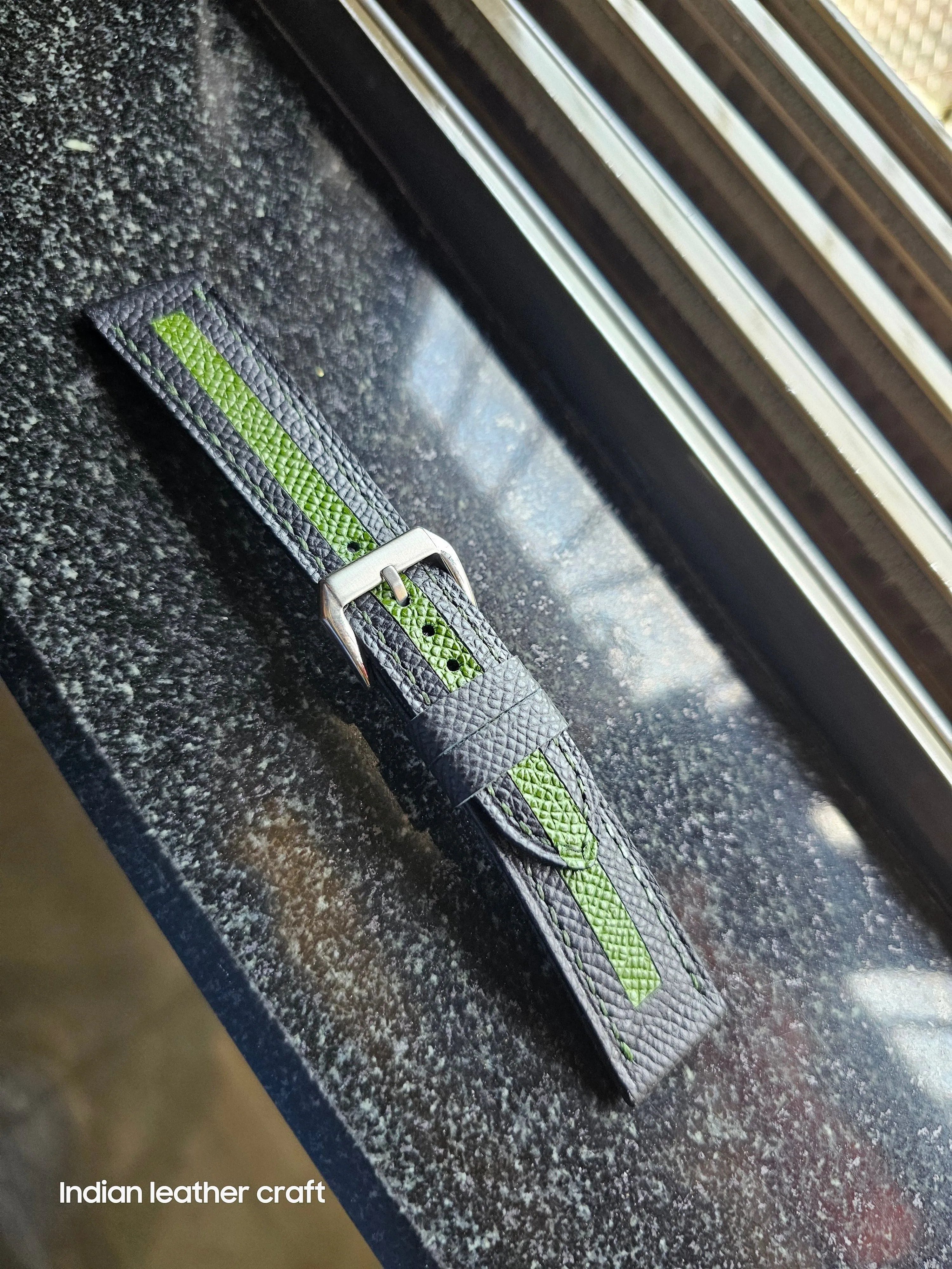 Fullgrain slim leather watch straps