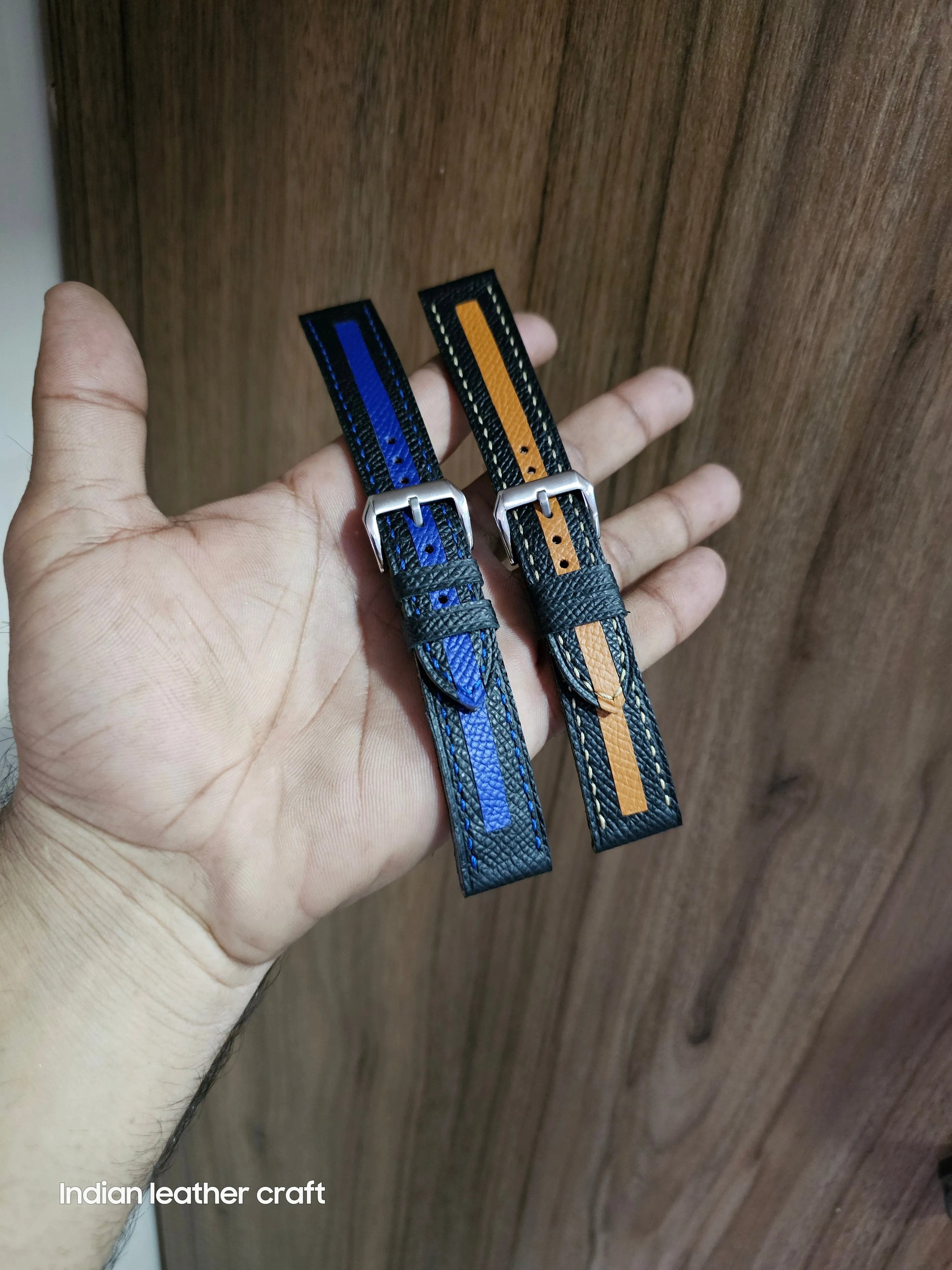 Fullgrain slim leather watch straps