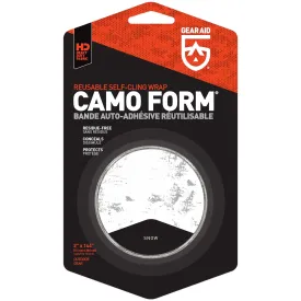 GEAR AID Camo Form Self-Cling and Reusable Camouflage Wrap, Snow, 2 x 144 Roll