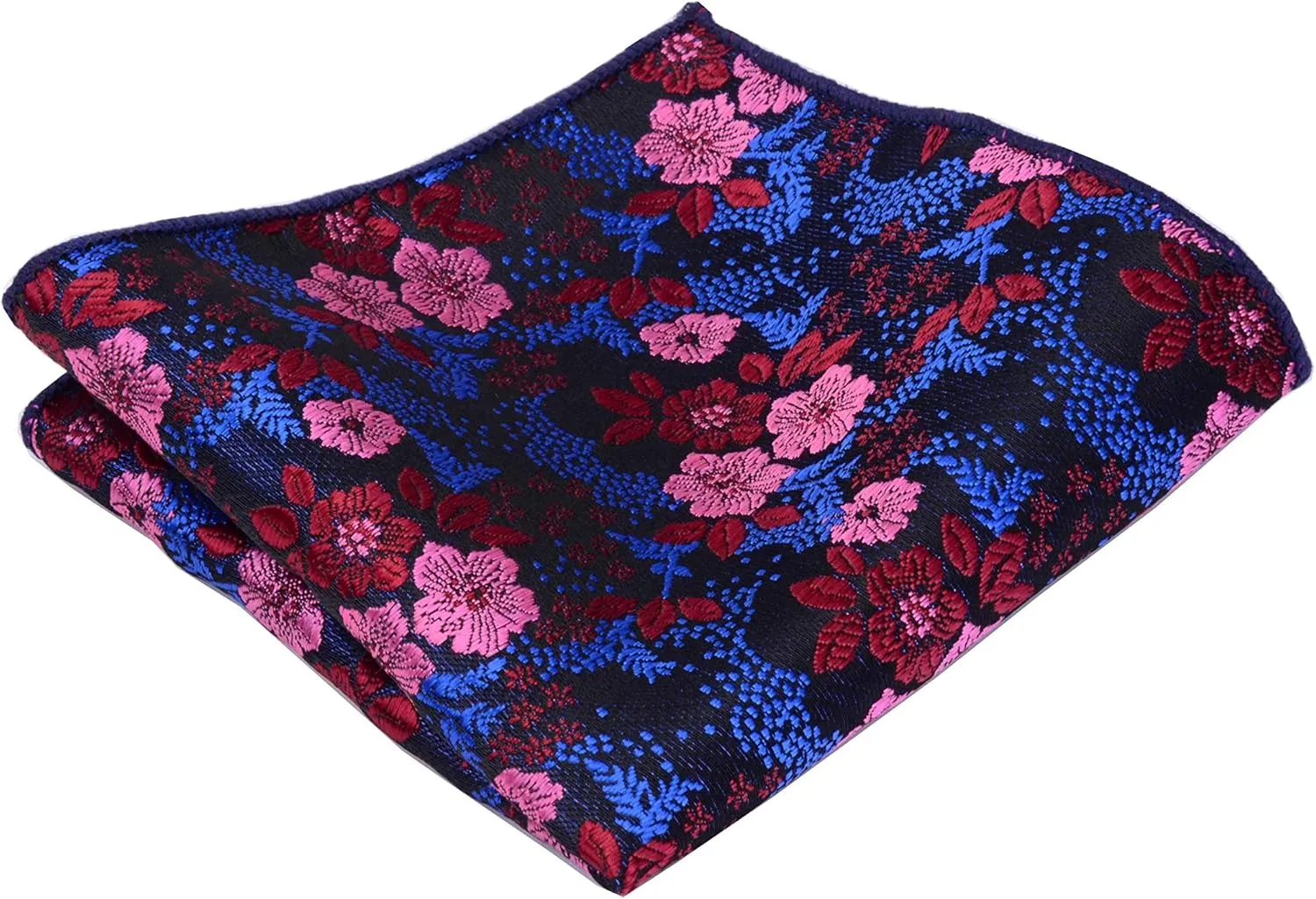 GUSLESON Mens Floral Bowtie Self Tie Bow Tie & Pocket Square Set