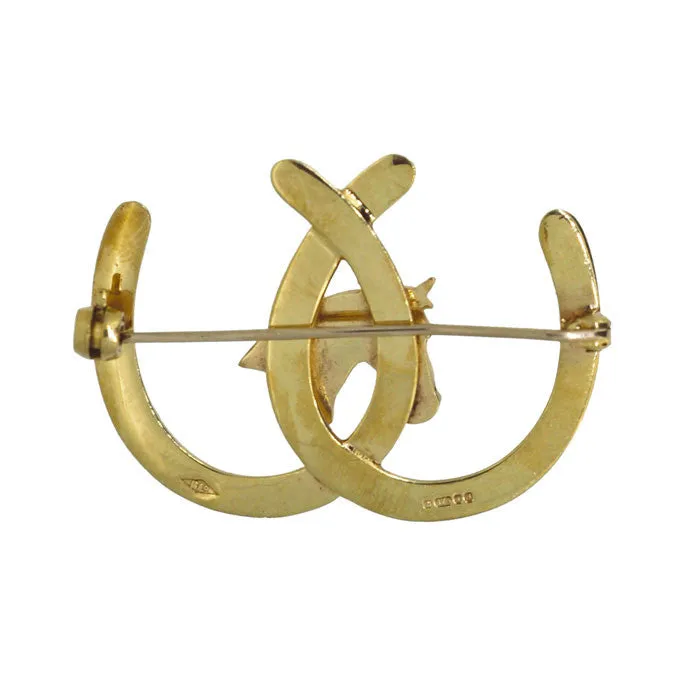 Horse Shoe & Horse Head Brooch