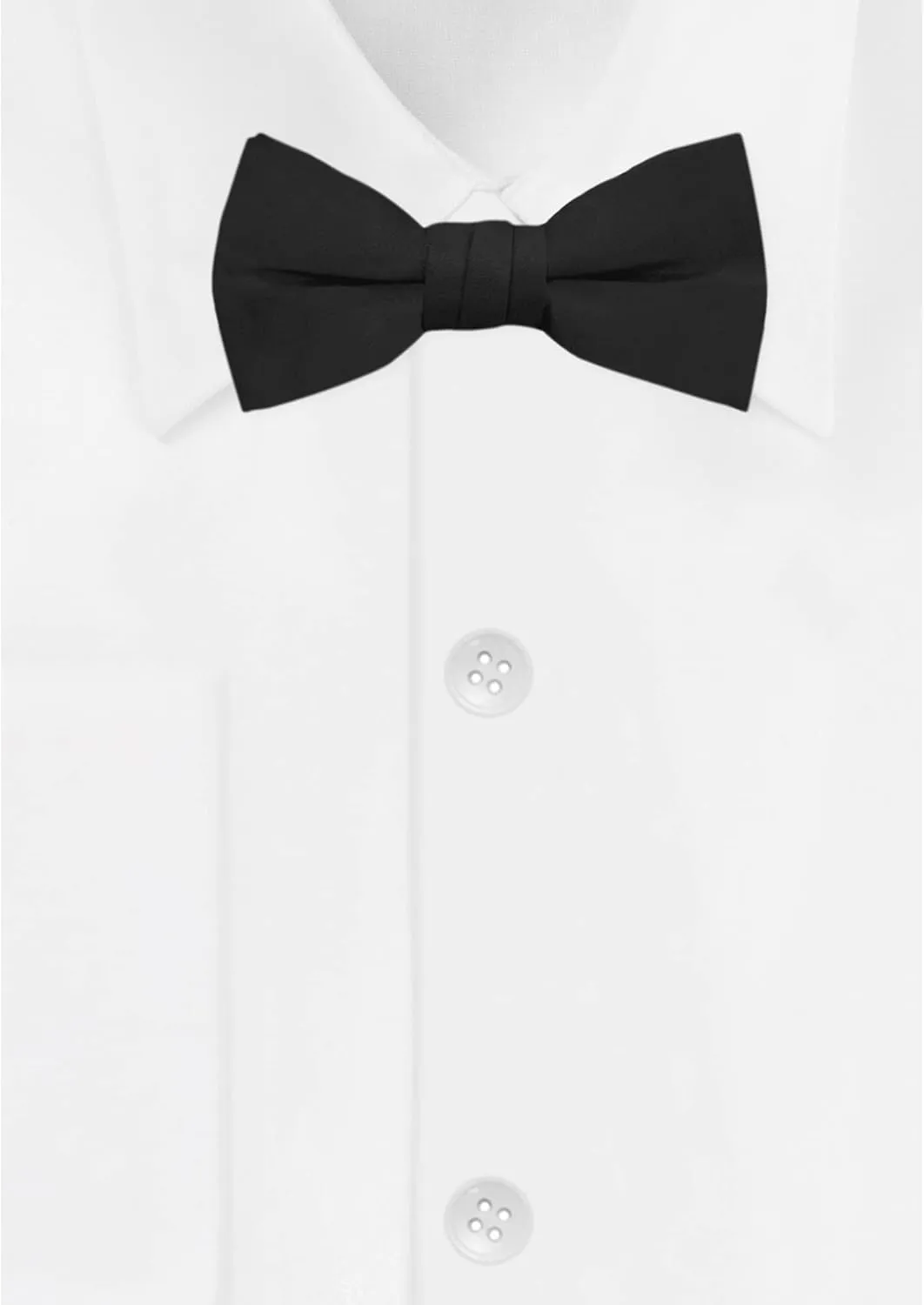 Jacob Alexander Boy's Kids Pretied Banded Adjustable Solid Color Bowtie