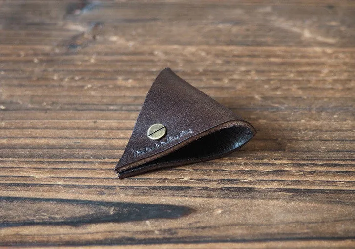 Leather Cord Holder x 2pcs #Dark Brown