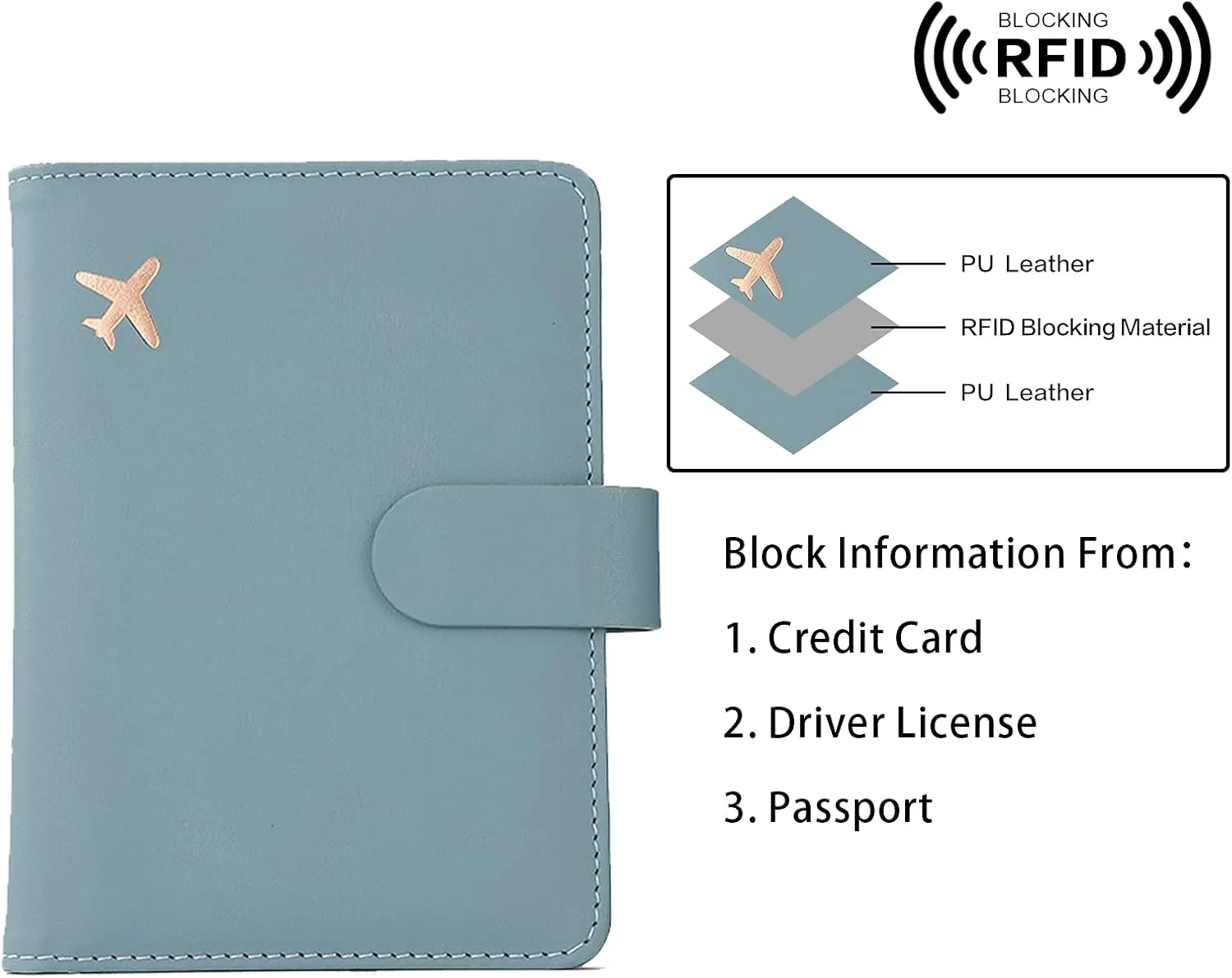 Melsbrinna Rfid Passport Holder for Travel women/Men, Cute Passport Wallet Rfid Blocking Card Slots, Rfid Passport Cover/CaseTravel Wallet, Passport Book Holder (1, Green2)