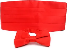 Men's Poly Satin Bowtie and Cummerbund Set