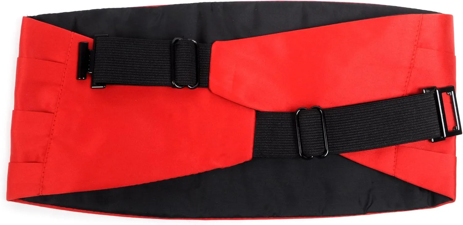 Men's Poly Satin Bowtie and Cummerbund Set