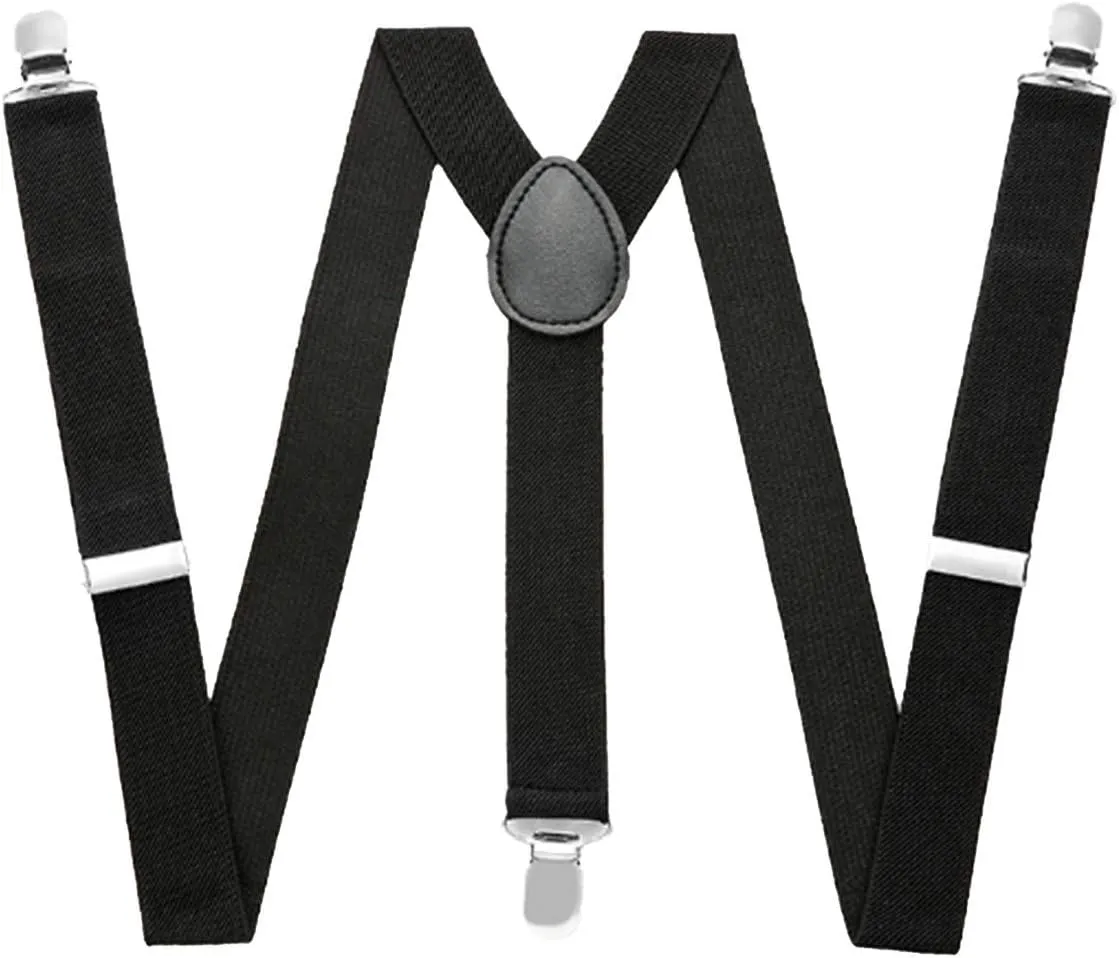 MYRISAM 1920s Mens Gatsby Gangster Costume 5pcs Accessories Set, Suspenders, Bow Tie, Plastic Cigar, Pocket Watch, Fedora Hat
