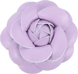 PATIKIL Flower Hair Clips, Camellia Hairpin Floral Brooches Pin Handmade Leather Flower Brooch for Lady Bridal Women Hat Dress
