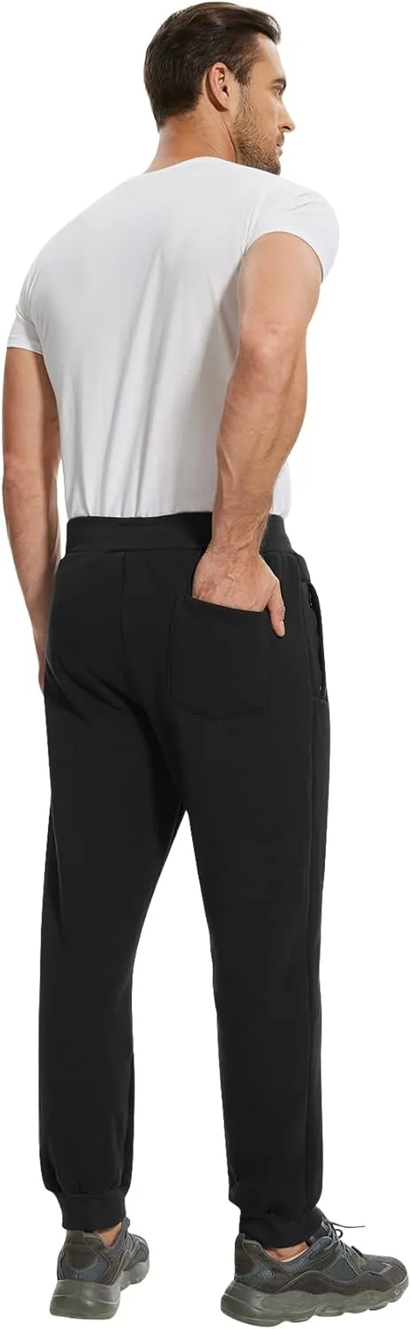 PEHMEA Fleece Joggers Pants for Men Winter Active Running Sherpa Lined Sweatpants