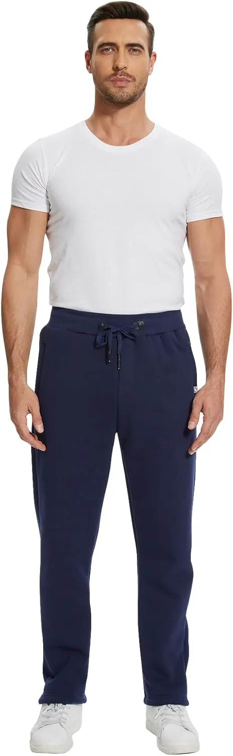 PEHMEA Fleece Joggers Pants for Men Winter Active Running Sherpa Lined Sweatpants