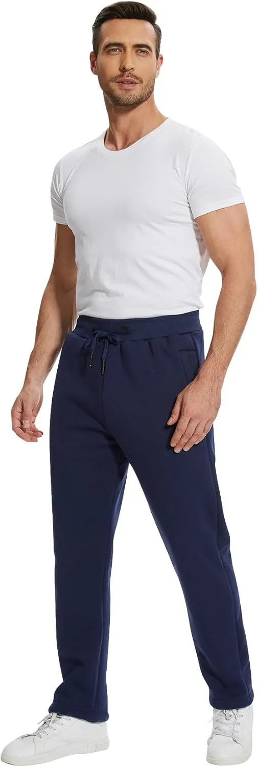 PEHMEA Fleece Joggers Pants for Men Winter Active Running Sherpa Lined Sweatpants