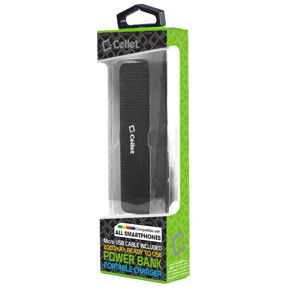 Power Bank #2 = 2000mAh Power Bank Portable Charger for Apple and Android Devices - Black