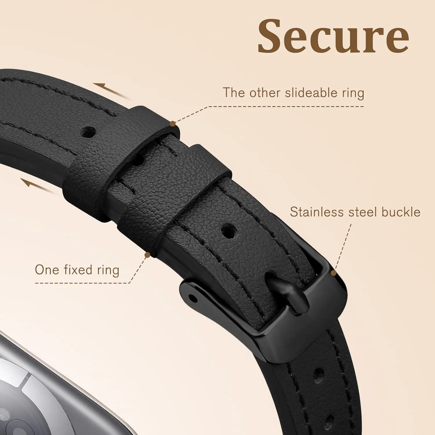 Slim Leather Bands Compatible with Apple Watch Band 38mm 40mm 41mm 42mm 44mm 45mm 46mm 49mm,Top Grain Leather Watch Thin Wristband for iWatch Ultra SE Series 10/9/8/7/6/5/4/3/2/1