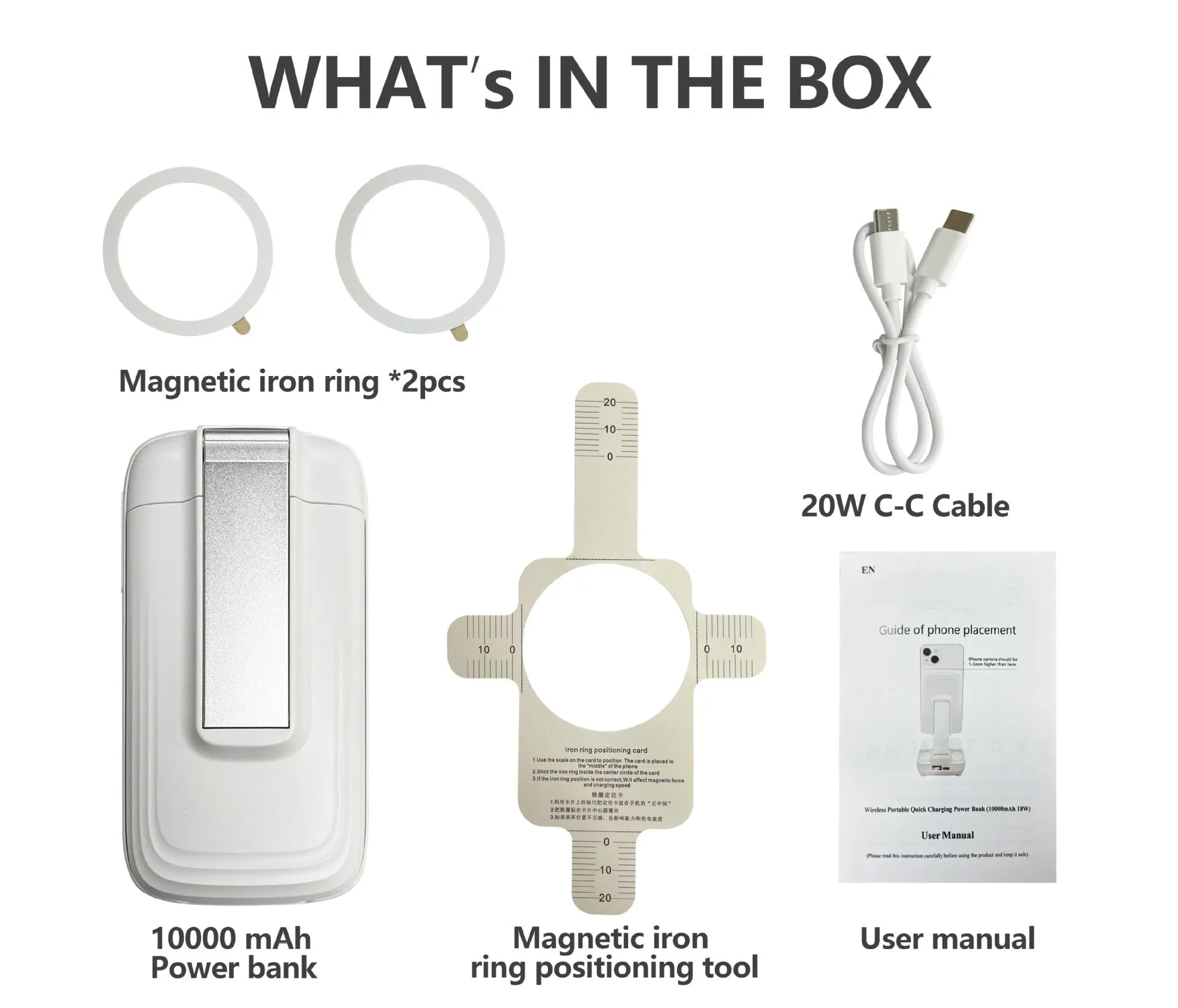 Three-in-one Magsafe Wireless Fast Charging Folding Mobile Phone Magnetic Bracket Vertical Power Bank